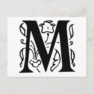 Fancy Letter M Postcard