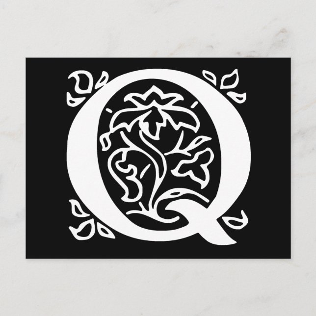 Fancy Letter Q Postcard (Front)