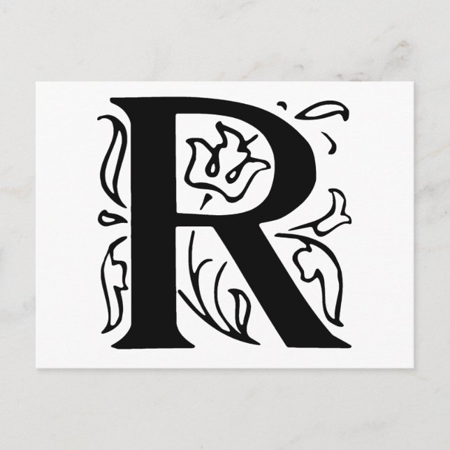 Fancy Letter R Postcard (Front)