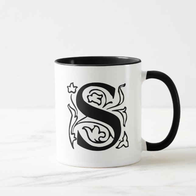 Fancy Letter S Mug (Right)