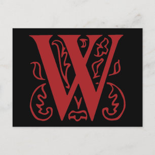 Fancy Letter W Postcard