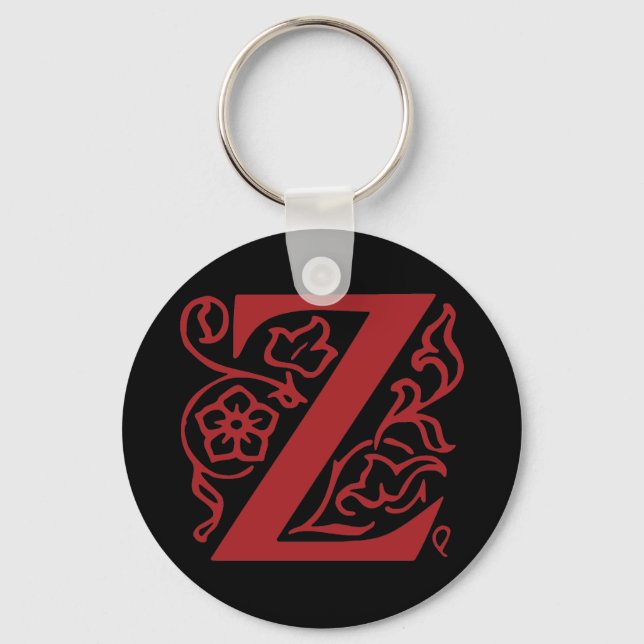 Fancy Letter Z Key Ring (Front)
