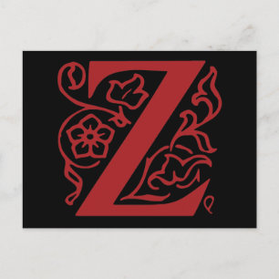 Fancy Letter Z Postcard