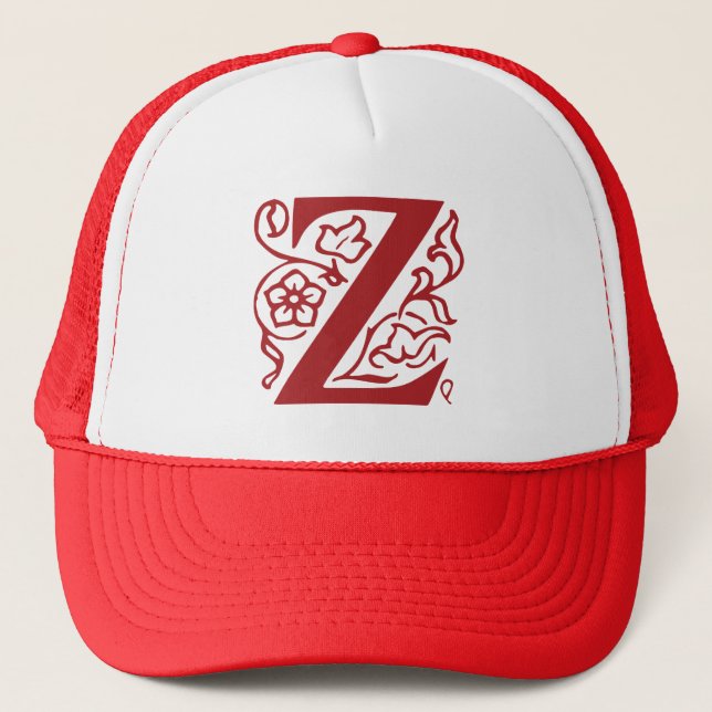Fancy Letter Z Trucker Hat (Front)
