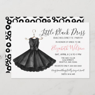 Fancy Little Black Dress Bachelorette Party Invitation