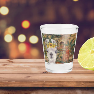 Fancy Llama and Renoir's Farmhouse Shot Glass