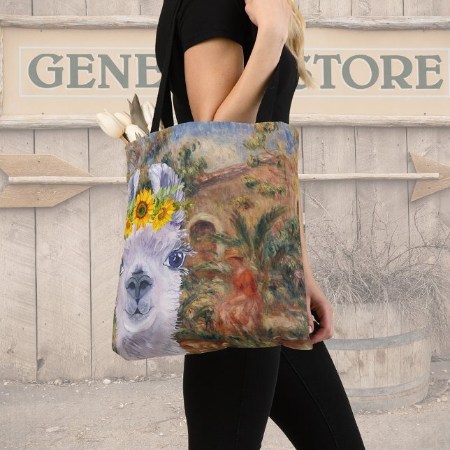 Fancy Llama and Renoir's Farmhouse  Tote Bag (Creator Uploaded)