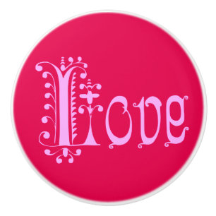 Fancy LOVE Ceramic Knob