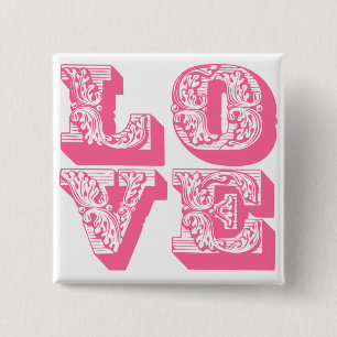 Fancy Love Square Pin