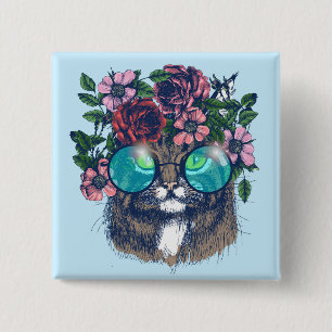 Fancy Maine Coon 15 Cm Square Badge