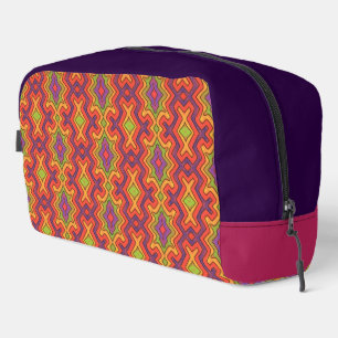 Fancy Maximalist Red Yellow Green Pattern  Dopp Kit