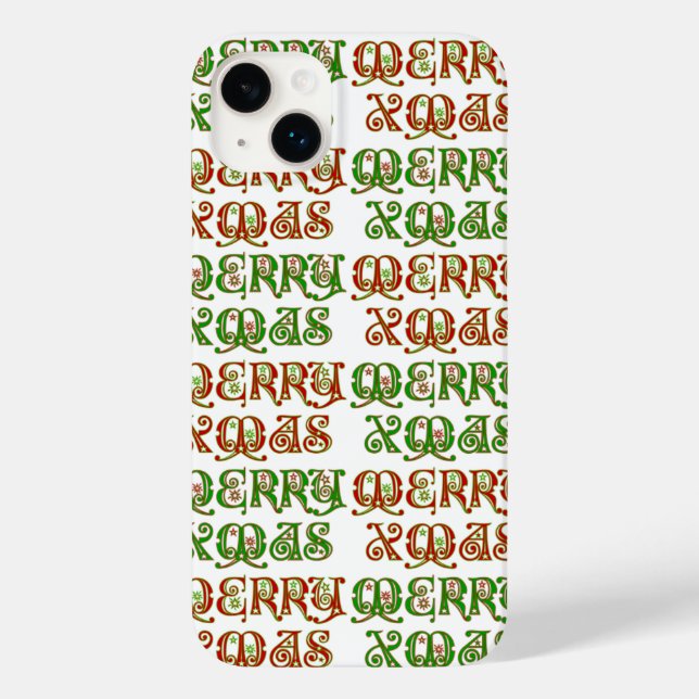 Fancy Merry Xmas Case-Mate iPhone Case (Back)