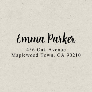 Fancy Modern Script Calligraphy Simple Self-inking Stamp