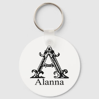 Fancy Monogram: Alanna Key Ring