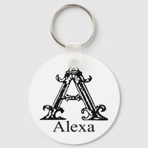 Fancy Monogram: Alexa Key Ring