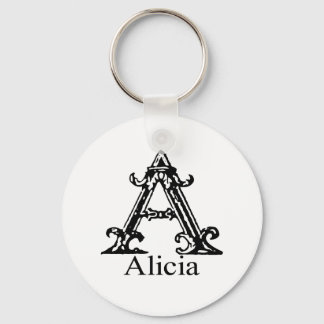 Fancy Monogram: Alicia Key Ring