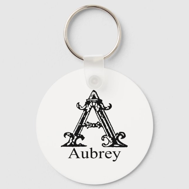 Fancy Monogram: Aubrey Key Ring (Front)