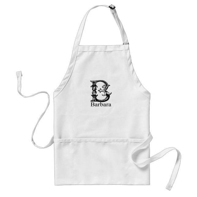 Fancy Monogram: Barbara Standard Apron (Front)