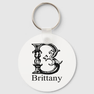 Fancy Monogram: Brittany Key Ring