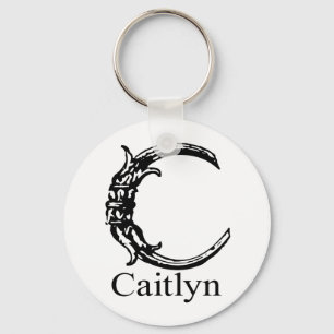Fancy Monogram: Caitlyn Key Ring