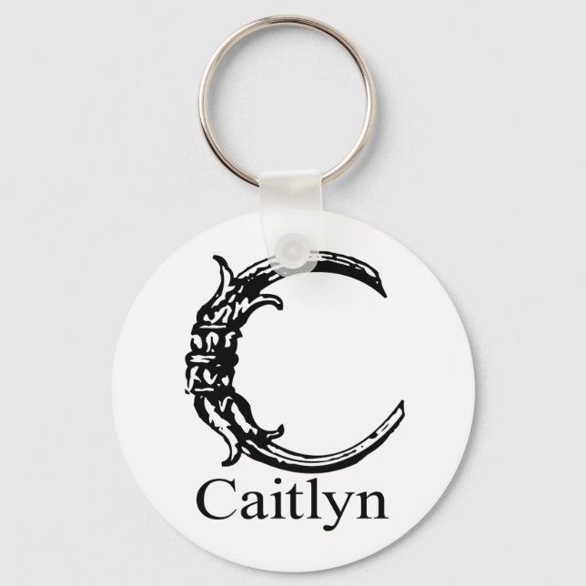 Fancy Monogram: Caitlyn Key Ring (Front)