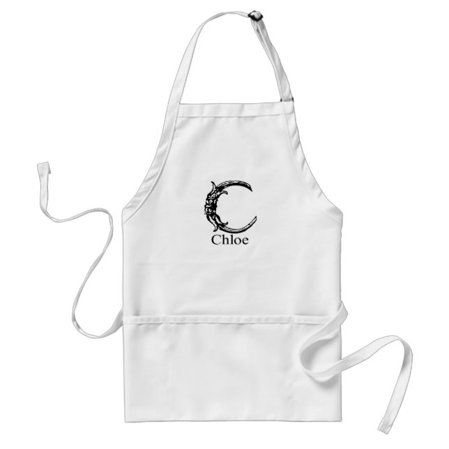 Fancy Monogram: Chloe Standard Apron (Front)