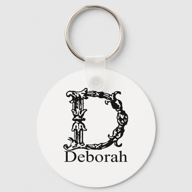 Fancy Monogram: Deborah Key Ring (Front)