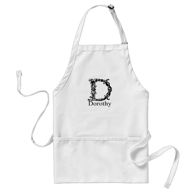 Fancy Monogram: Dorothy Standard Apron (Front)
