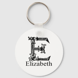 Fancy Monogram: Elizabeth Key Ring