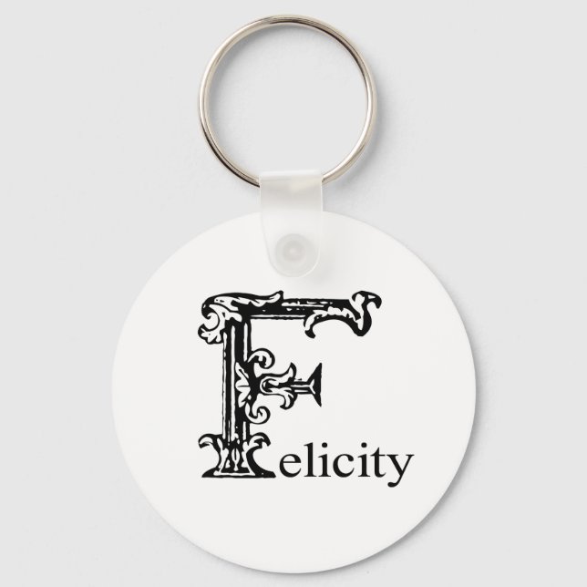 Fancy Monogram: Felicity Key Ring (Front)