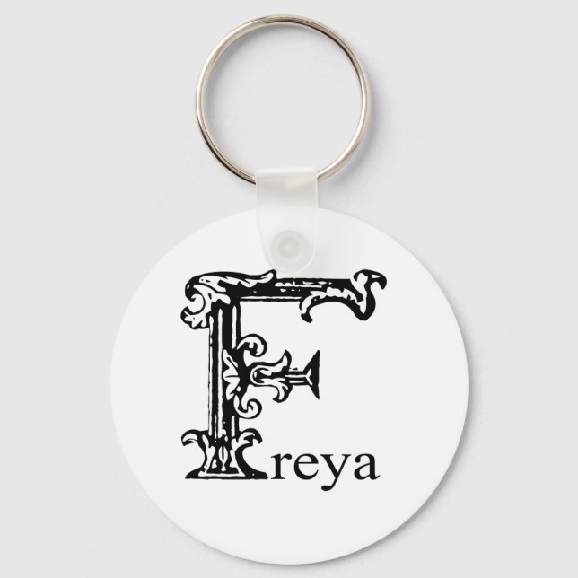 Fancy Monogram: Freya Key Ring (Front)