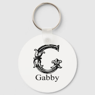 Fancy Monogram: Gabby Key Ring