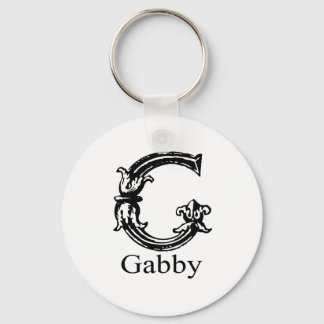Fancy Monogram: Gabby Key Ring