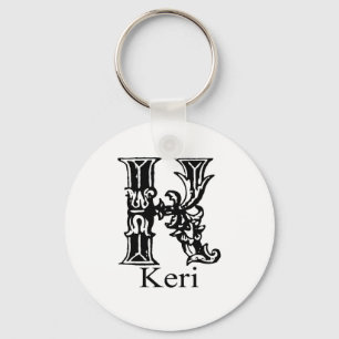 Fancy Monogram: Keri Key Ring