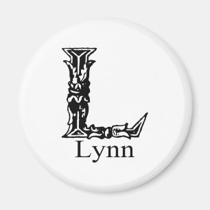 Fancy Monogram: Lynn Magnet