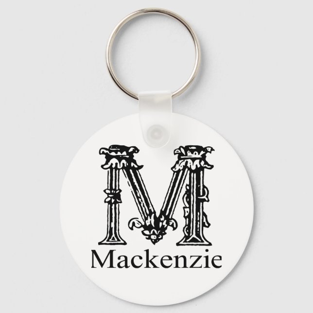 Fancy Monogram: Mackenzie Key Ring (Front)