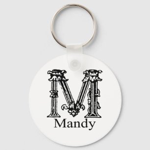 Fancy Monogram: Mandy Key Ring