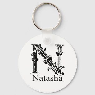 Fancy Monogram: Natasha Key Ring