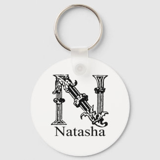 Fancy Monogram: Natasha Key Ring