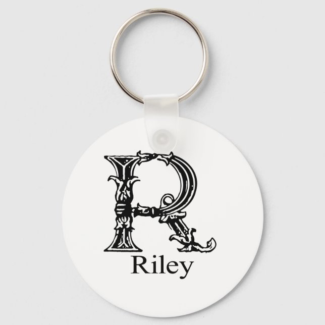 Fancy Monogram: Riley Key Ring (Front)