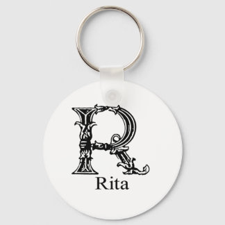 Fancy Monogram: Rita Key Ring