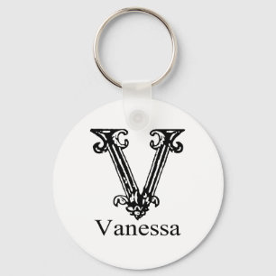 Fancy Monogram: Vanessa Key Ring