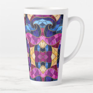 Fancy Mosaic Latte Coffee Mug 