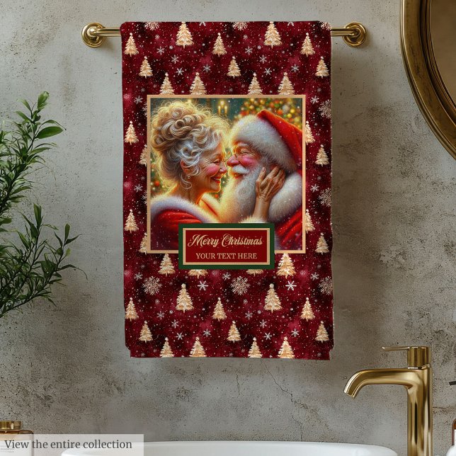 Fancy Mr. and Mrs. Claus Christmas Guest Towel (Fancy Mr. and Mrs. Claus Christmas Guest Towel)