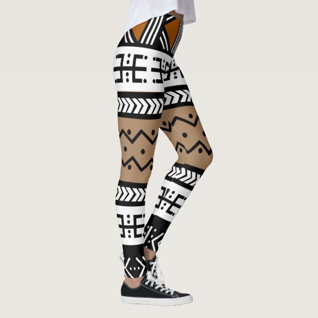 Fancy Mudcloth Inspired Printed Leggings (Right)