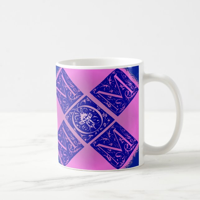 Fancy Mum Text in Blue and Purple Coffee Mug (Right)