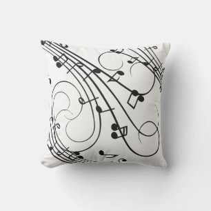 Fancy Music Notes Cushion