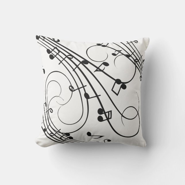 Fancy Music Notes Cushion (Front)