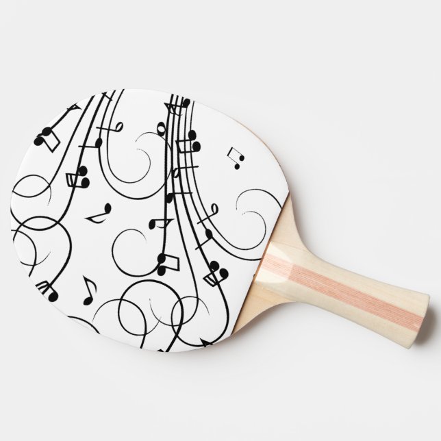 Fancy Music Notes  Ping Pong Paddle (Side)