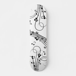Fancy Music Notes Skateboard